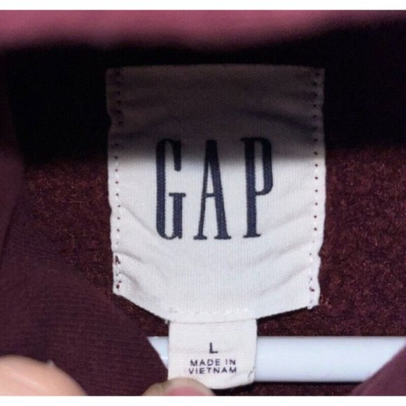 Gap Vintage Soft Hoodie Burgundy Pinot Noir Sz. L - Picture 4 of 7